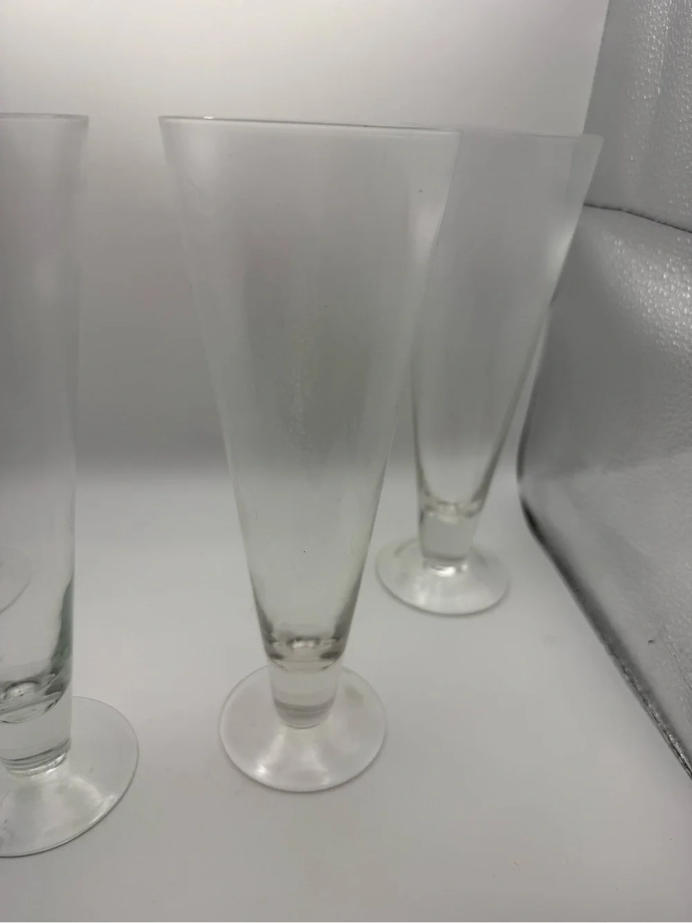 Vintage Crate And Barrel 9” Pilsner Tapered Beer Glasses 16 Oz Set of 4 Man Cave